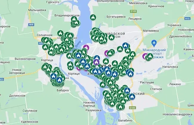 У Запоріжжі заявилась інтерактивна мапа укриттів