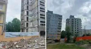 Фото зруйнованого будинку по вул. Зестафонській, 8