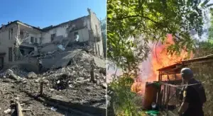 Наслідки ракетної атаки росіян на Запоріжжі