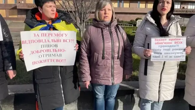Учасниці протесту / Фото: Суспільне Запоріжжя