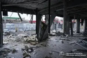 Наслідки авіаудару по СТО