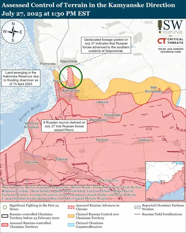 Запоріжжю загрожують артобстріли - ISW фіксує просування РФ