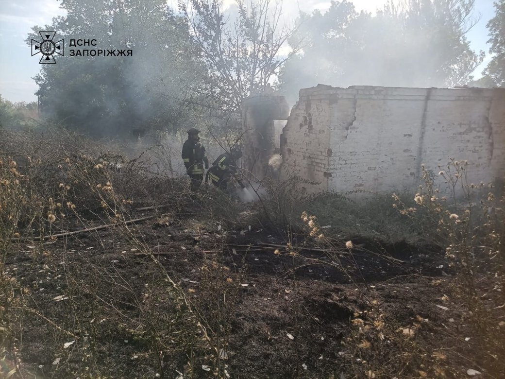 ДСНС ліквідувала п’ять пожеж у Запорізькій області після атак РФ