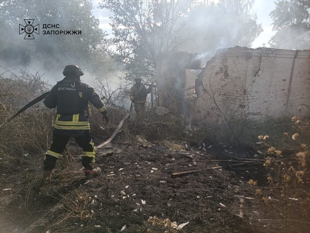 ДСНС ліквідувала п’ять пожеж у Запорізькій області після атак РФ