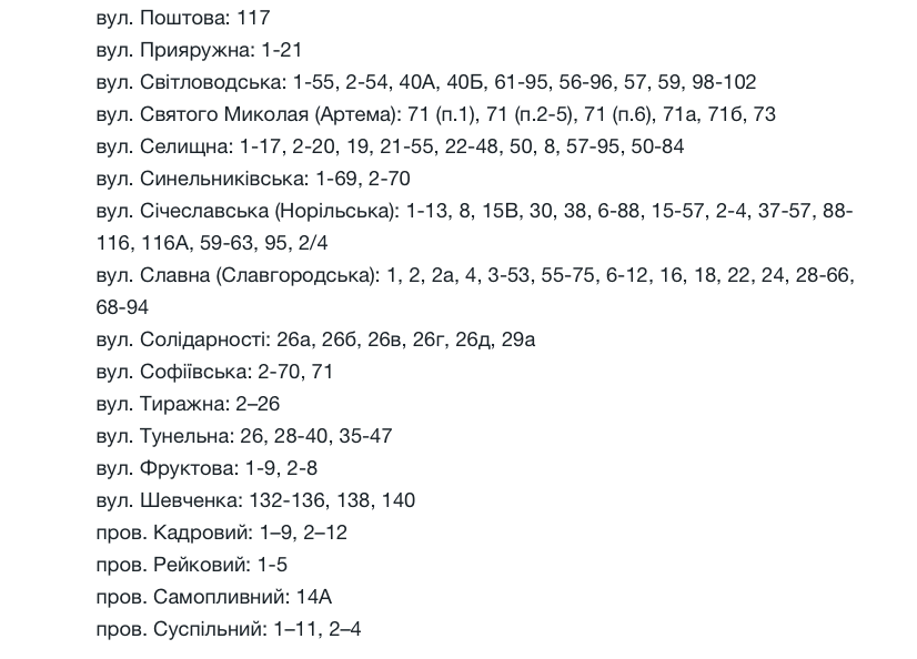 Де у Запоріжжі не буде світла в середу 16 липня