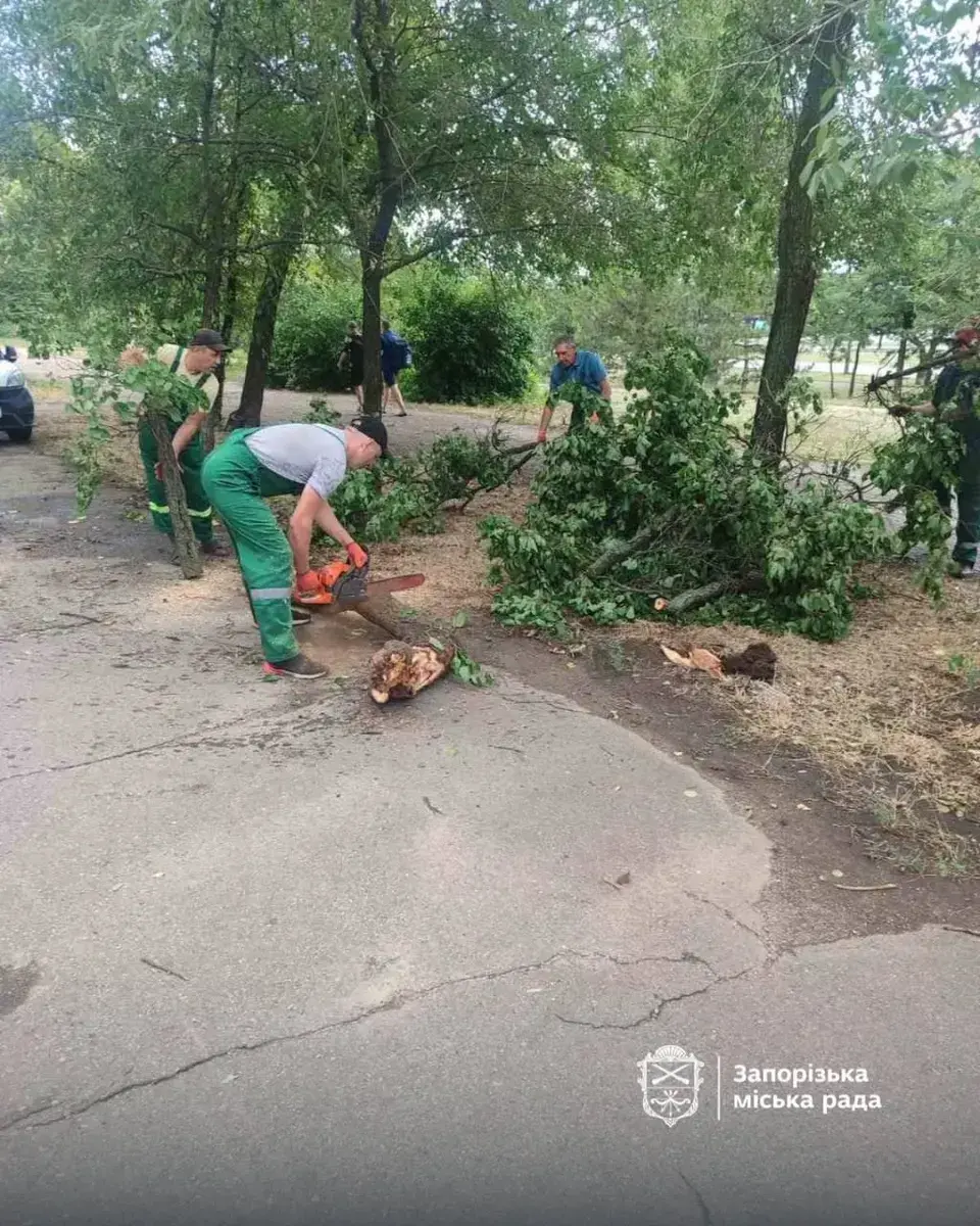 Шквальний вітер у Запоріжжі 