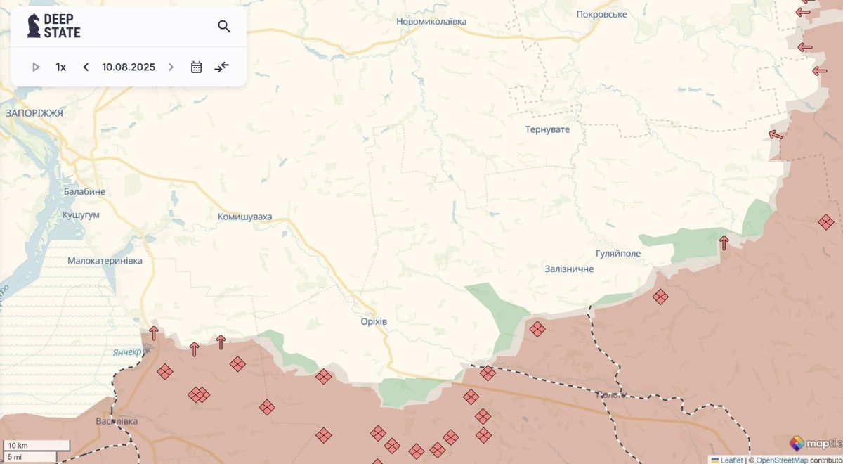 Окупанти перекидають танки і боєприпаси на Запоріжжя (карта)