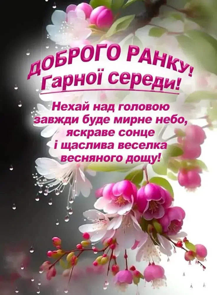 З серединою тижня! Прикольні картинки, листівки та побажання доброго ранку середи