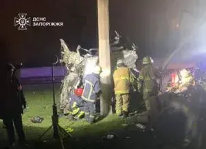 Смертельна ДТП у Запоріжжі: легковик врізався в електроопору – загинув водій (Фото)