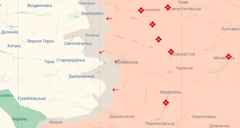 Поблизу Гуляйполя зафіксовано просування ворога на декількох ділянках