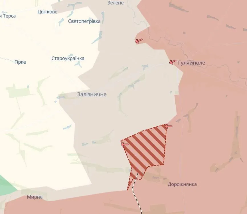 Ворог просунувся поблизу Дорожнянки на Гуляйпільському напрямку