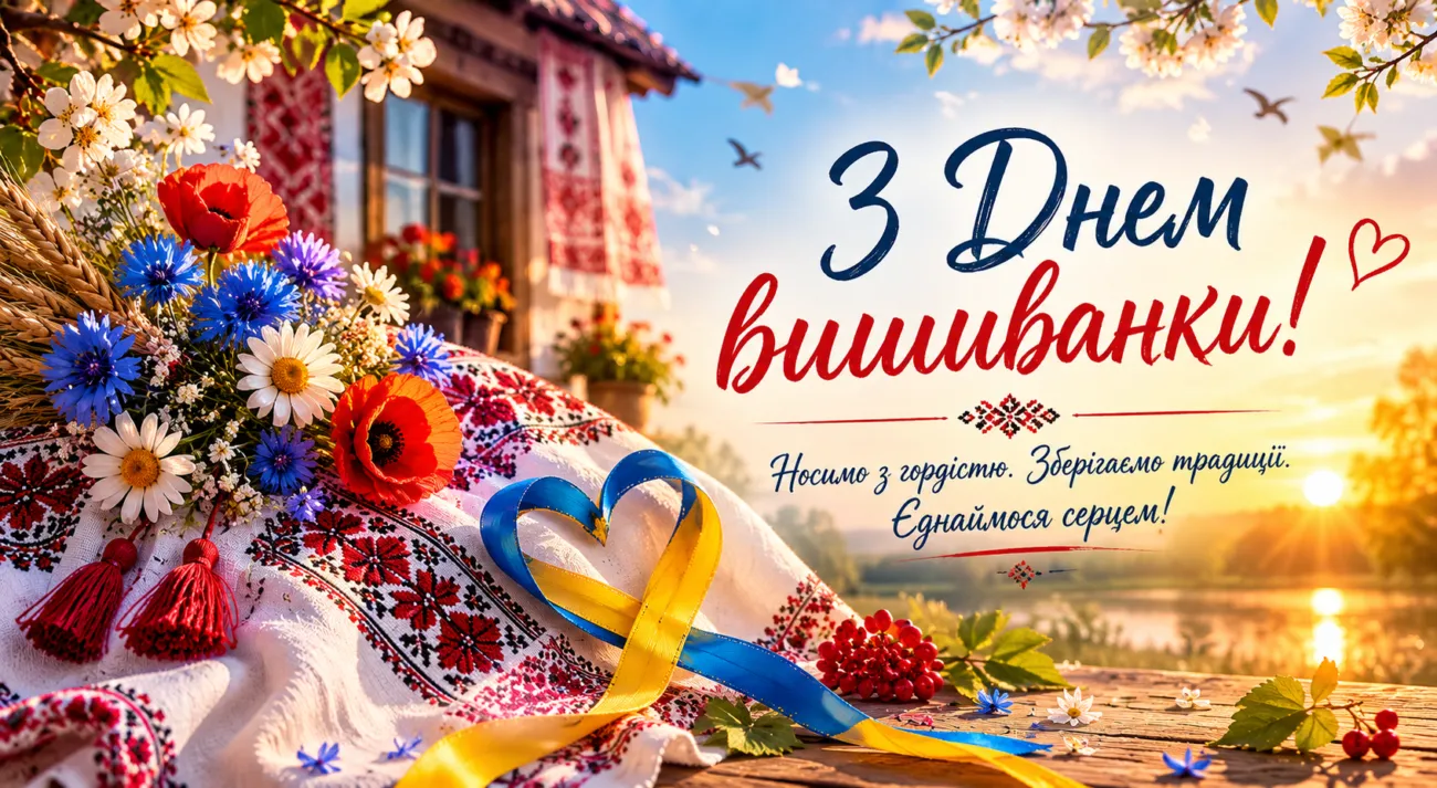 День вишиванки 2026 у Запоріжжі: патріотичні листівки, традиції козацького оберега та привітання