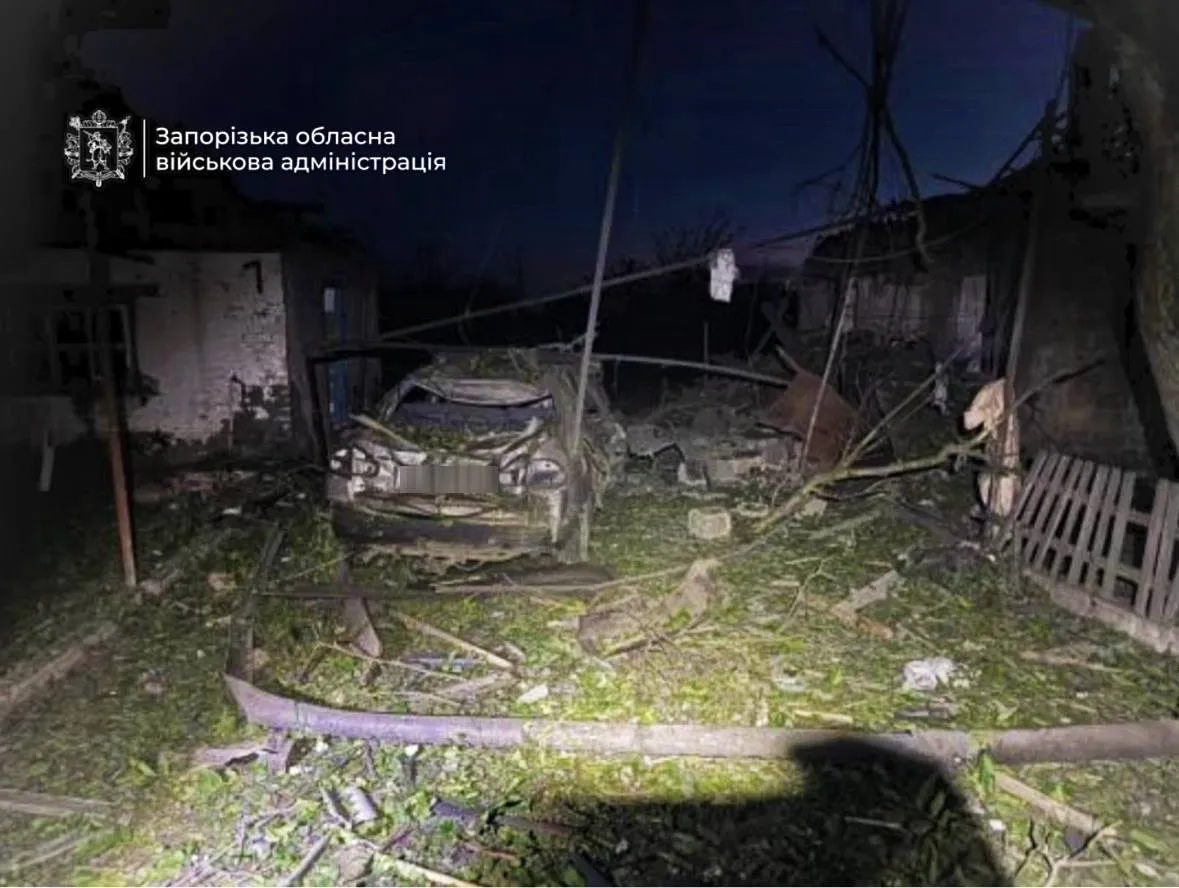 Вісім людей поранено під час масованої атаки на Запоріжжя