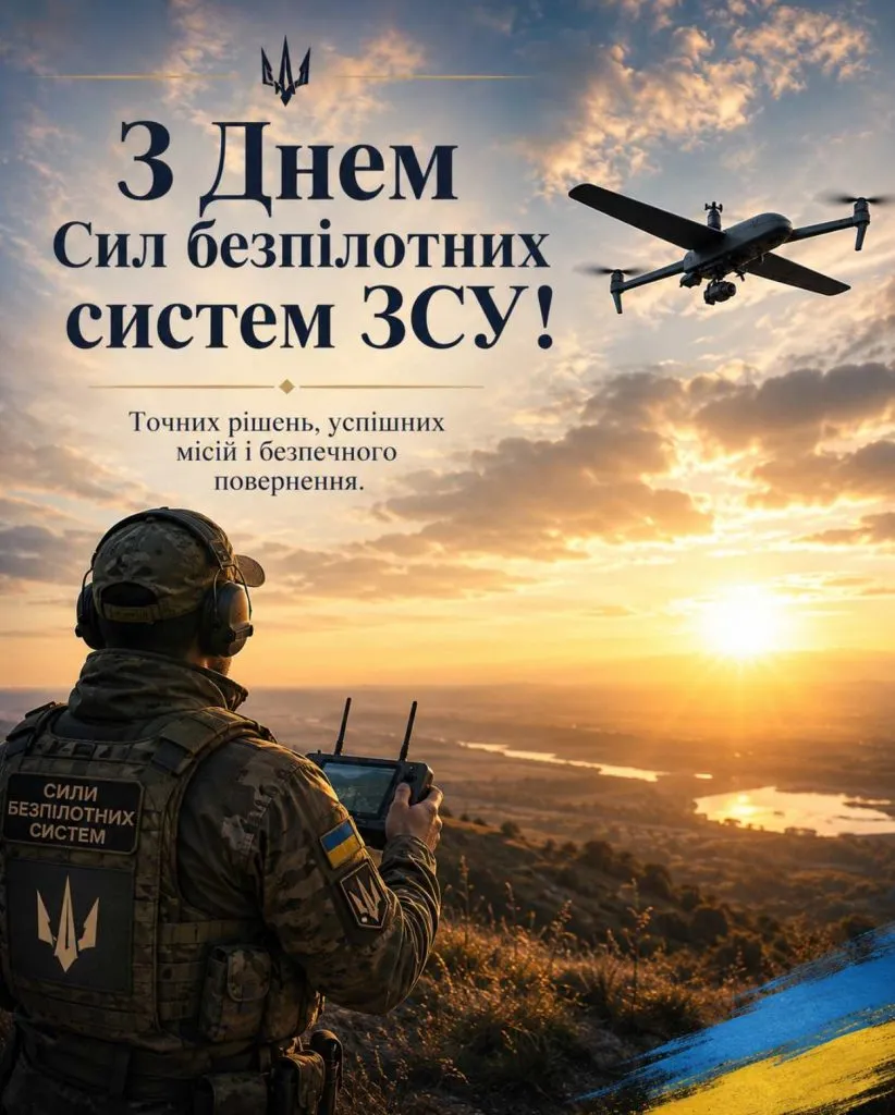 З Днем Сил безпілотних систем ЗСУ: красиві вітання, історія свята та патріотичні листівки