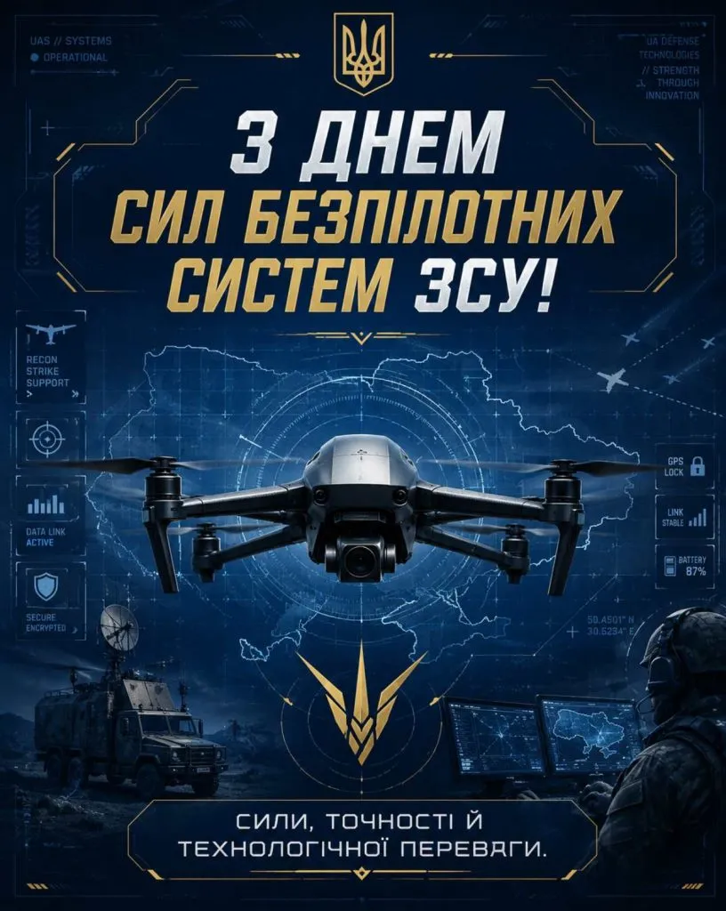 З Днем Сил безпілотних систем ЗСУ: красиві вітання, історія свята та патріотичні листівки