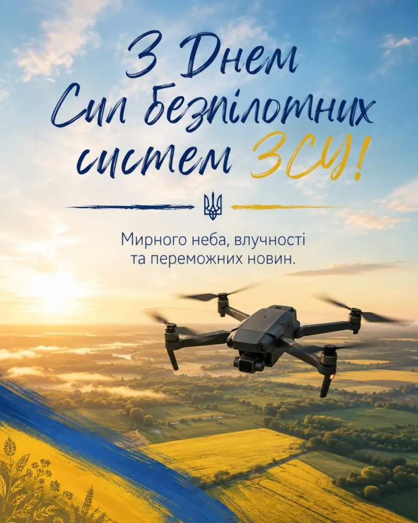 З Днем Сил безпілотних систем ЗСУ: красиві вітання, історія свята та патріотичні листівки