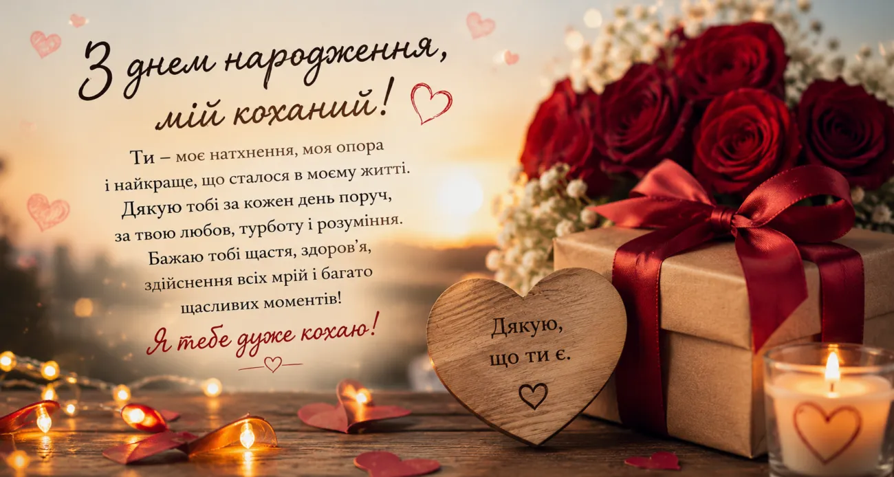 Слова кохання хлопцю на день народження: привітання до сліз, своїми словами та ніжні листівки