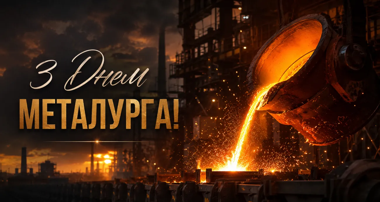 День металурга 2026: привітання працівникам металургії та красиві листівки