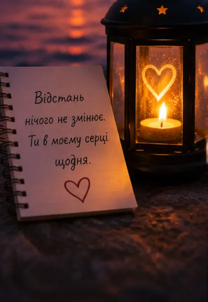 романтичне привітання чоловікові на відстані