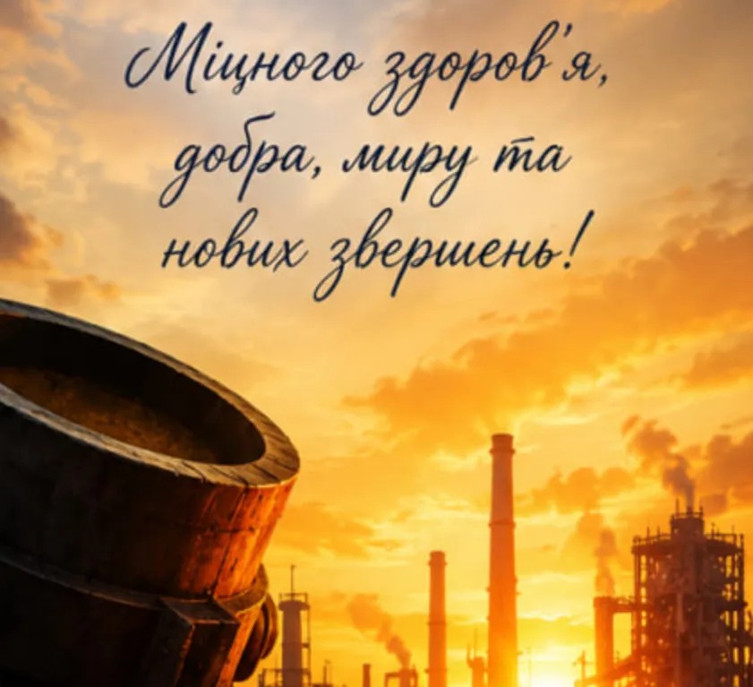 листівка день металурга колезі українською