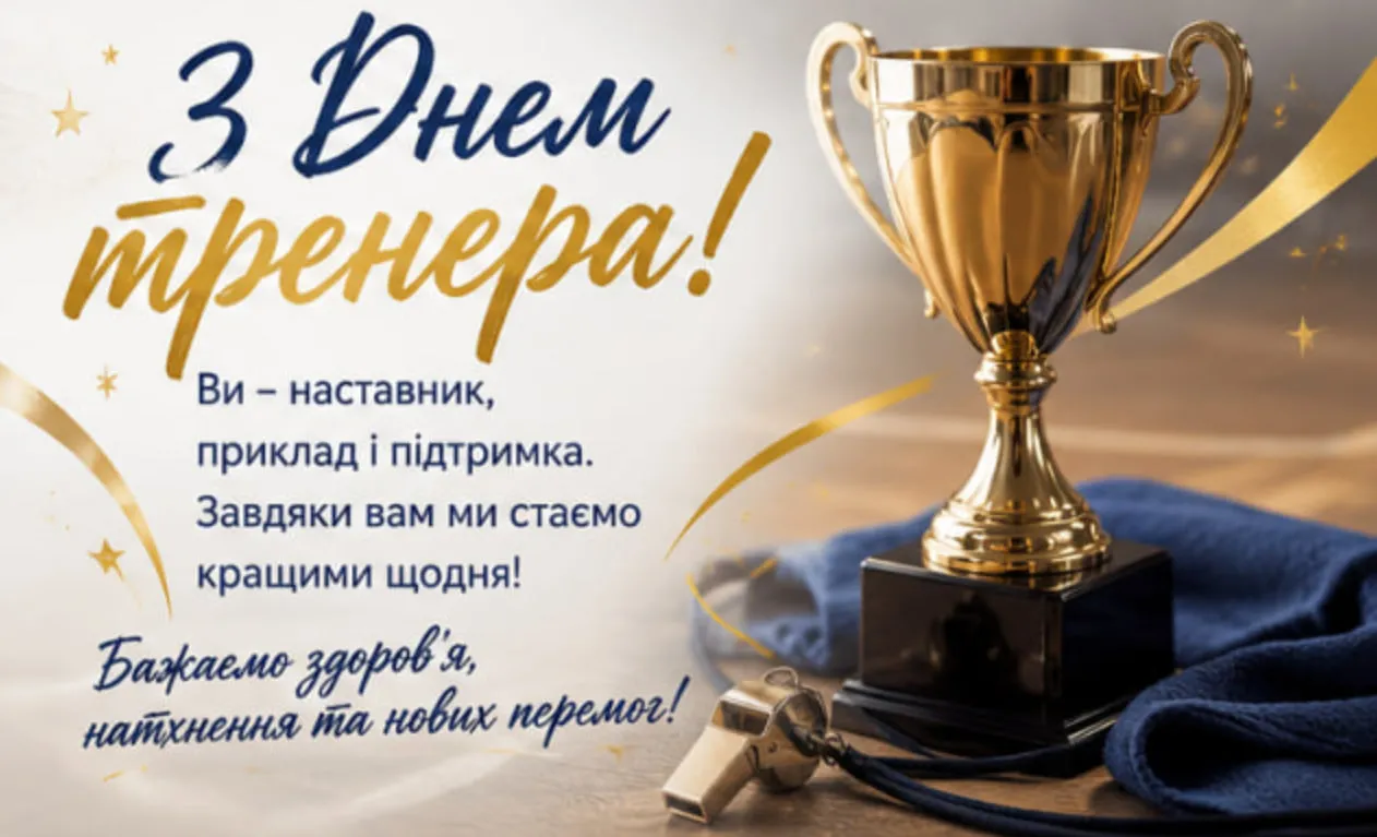 листівка тренеру красива українська 2026 листівка тренеру красива українська 2026