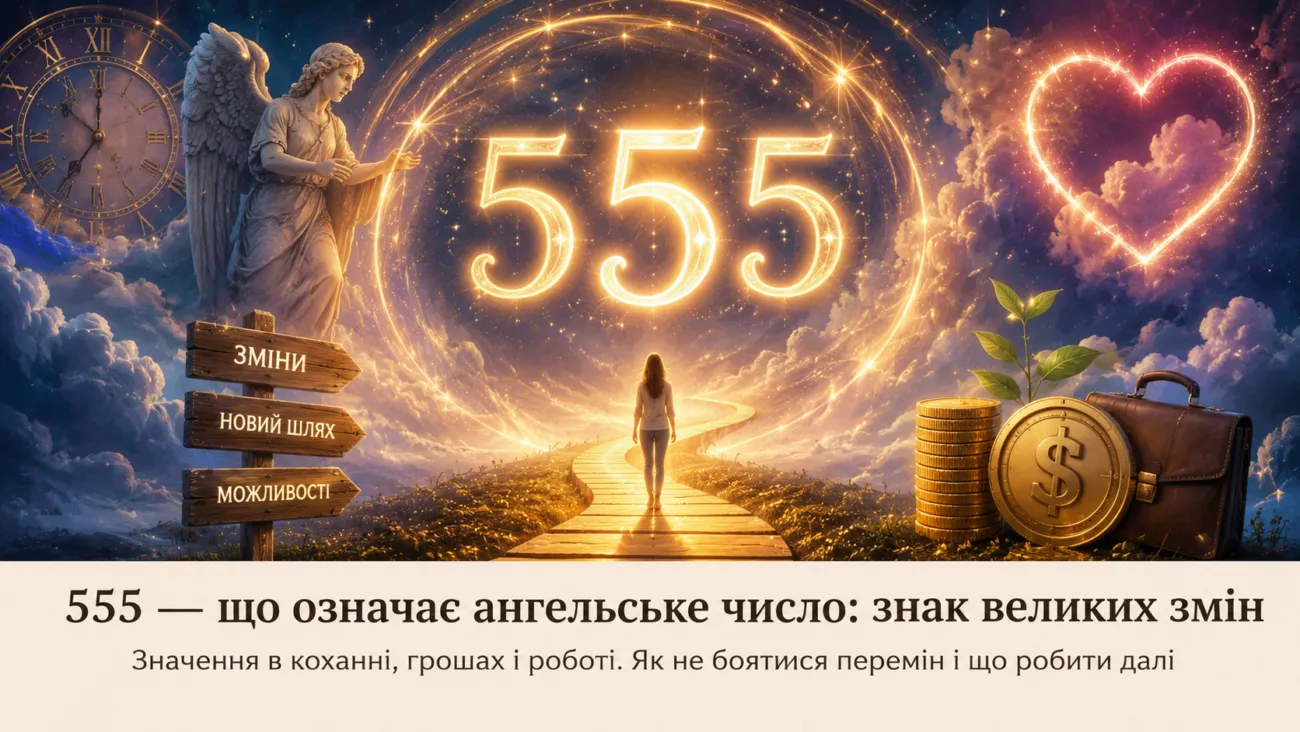 555 — що означає ангельське число: значення в коханні, грошах і роботі