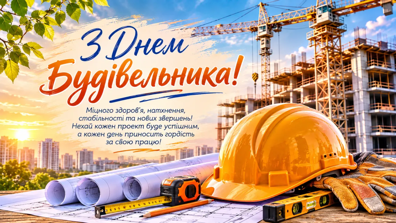 З Днем будівельника 2026: офіційні привітання колегам, партнерам і красиві листівки