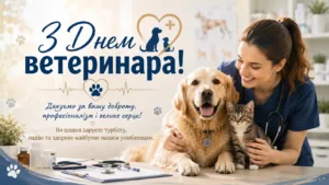 З Днем ветеринара 2026: красиві листівки та картинки українською, які можна скачати безкоштовно