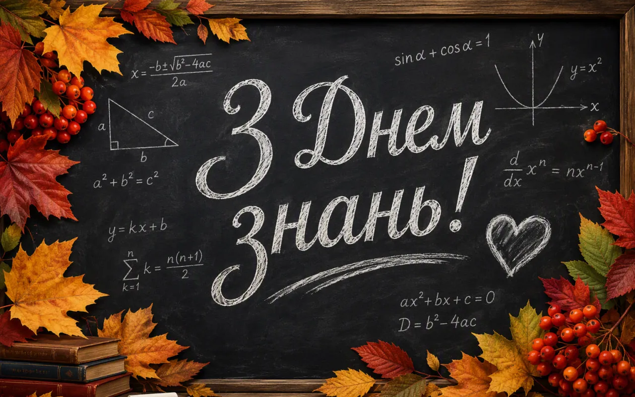 Привітання з 1 вересня — Днем знань: своїми словами, картинки та листівки