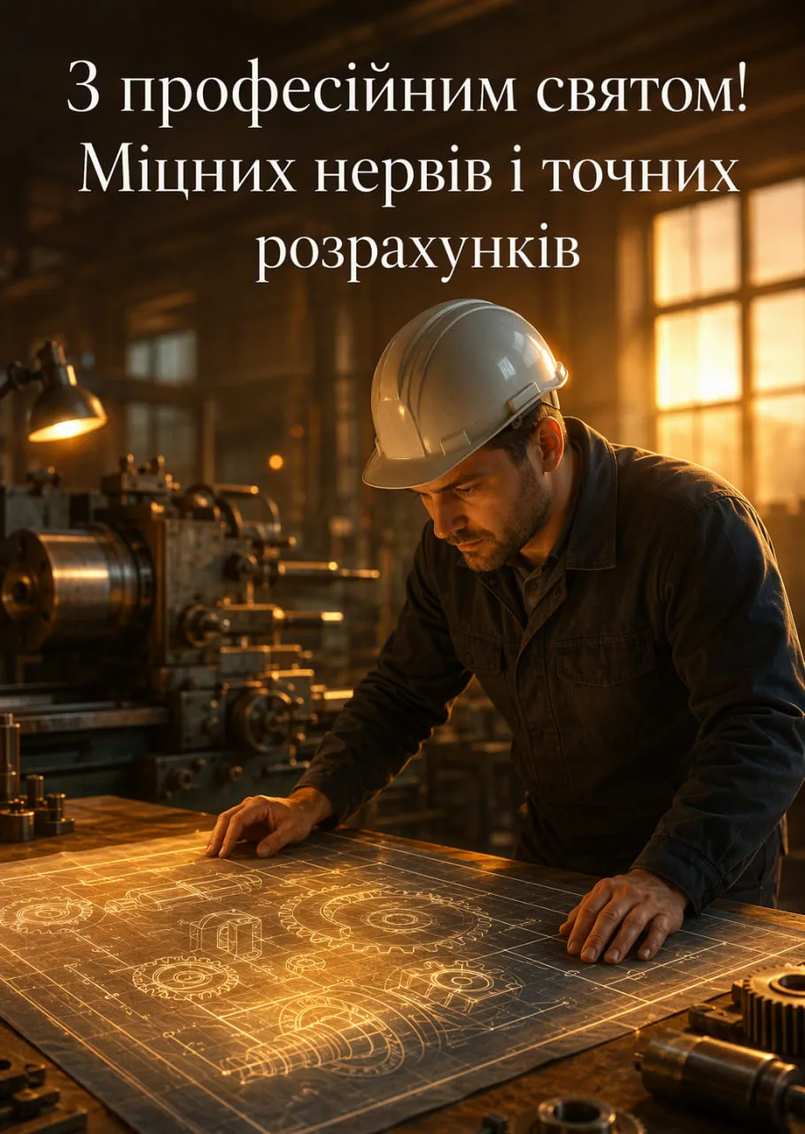 Привітання з Днем машинобудівника 2026: короткі, своїми словами, колегам та у прозі