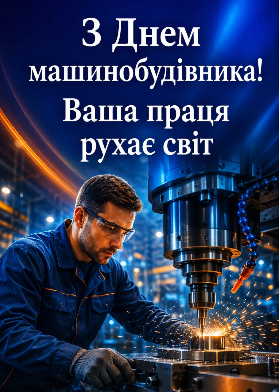Привітання з Днем машинобудівника 2026: короткі, своїми словами, колегам та у прозі