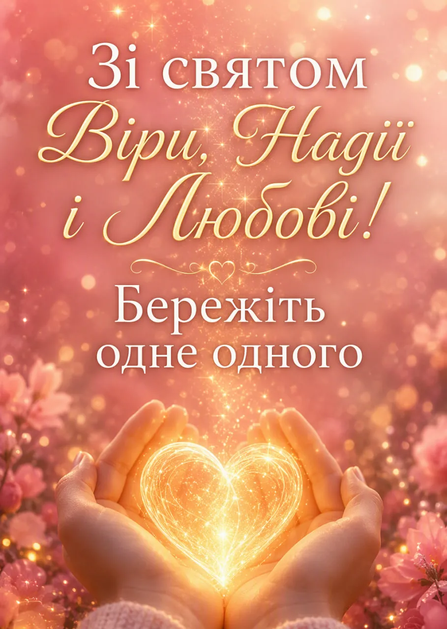 17 вересня — день ангела Віри, Надії, Любові та Софії: привітання + смс