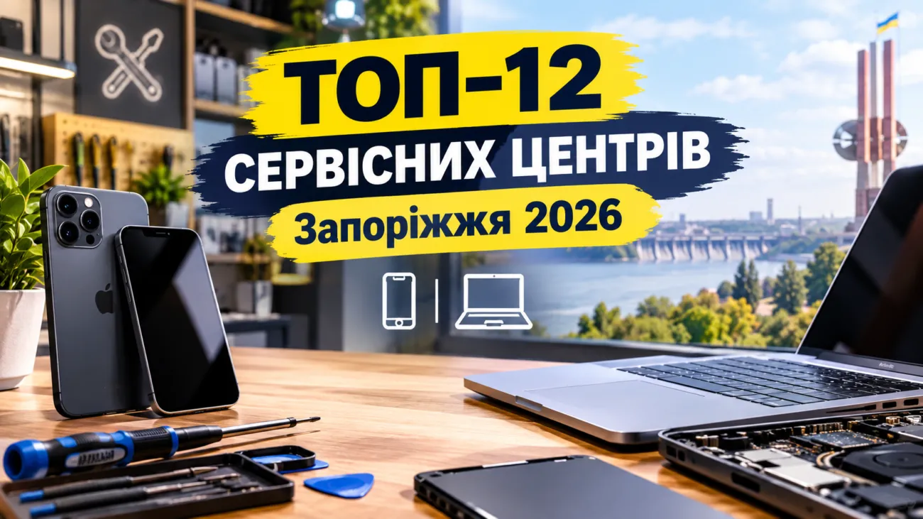 Кращі сервісні центри Запоріжжя 2026: де ремонтують телефони та ноутбуки