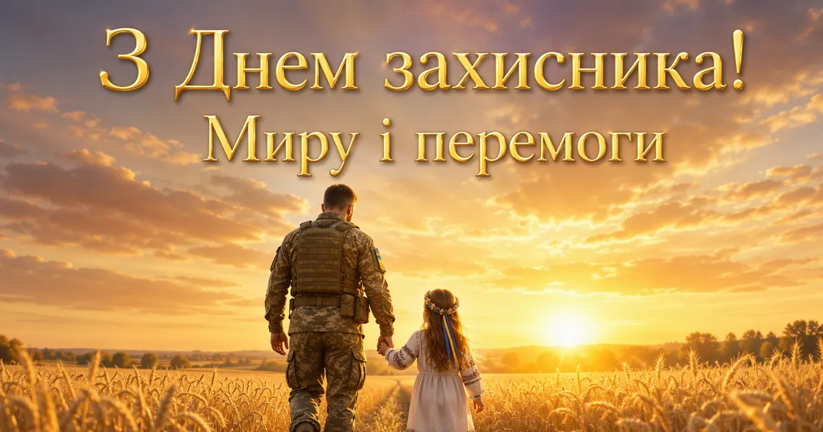 День захисників і захисниць України 1 жовтня: привітання воїнам, ветеранам і тилу